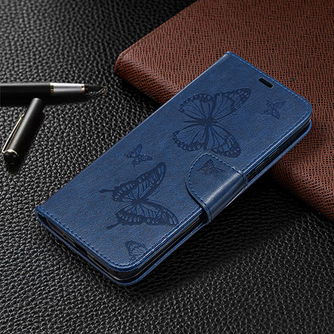 Coque Portefeuille Livre Cuir Etui Clapet L04 pour Xiaomi Redmi 9 India Bleu