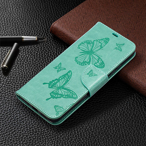 Coque Portefeuille Livre Cuir Etui Clapet L04 pour Xiaomi Redmi 9 India Pastel Vert