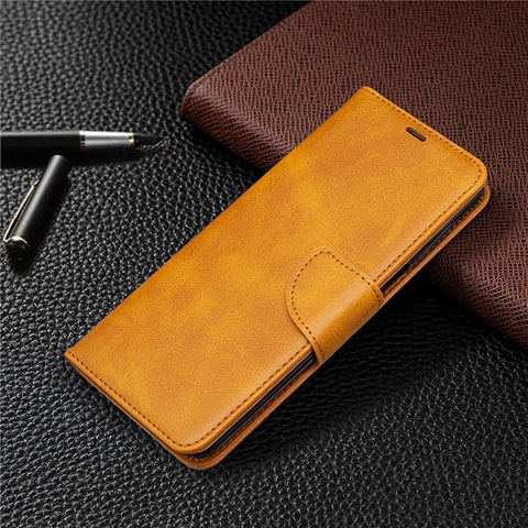 Coque Portefeuille Livre Cuir Etui Clapet L04 pour Xiaomi Redmi Note 9 Pro Max Orange