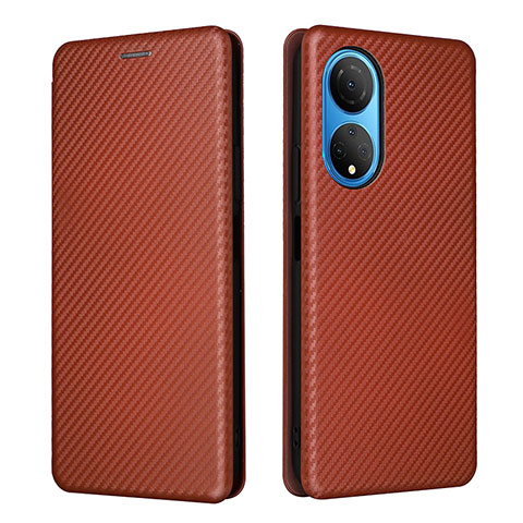 Coque Portefeuille Livre Cuir Etui Clapet L04Z pour Huawei Honor X7 Marron