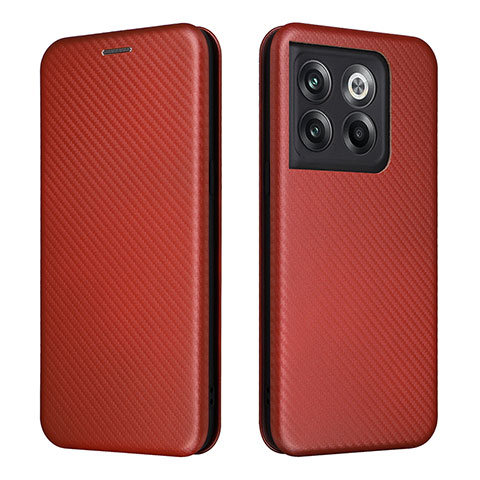 Coque Portefeuille Livre Cuir Etui Clapet L04Z pour OnePlus 10T 5G Marron