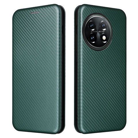 Coque Portefeuille Livre Cuir Etui Clapet L04Z pour OnePlus 11 5G Vert