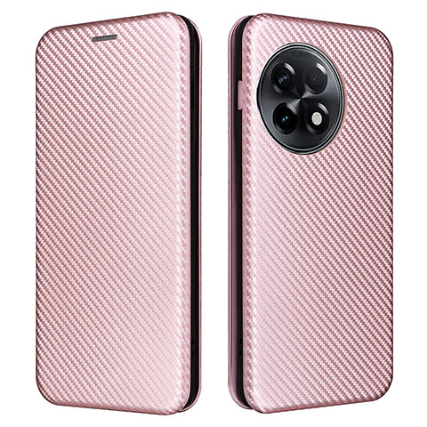 Coque Portefeuille Livre Cuir Etui Clapet L04Z pour OnePlus 11R 5G Or Rose