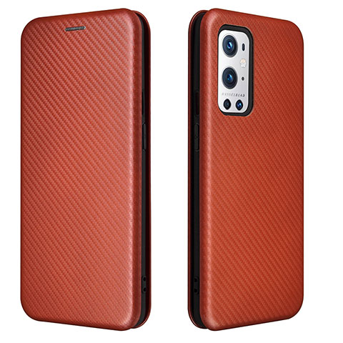 Coque Portefeuille Livre Cuir Etui Clapet L04Z pour OnePlus 9 Pro 5G Marron