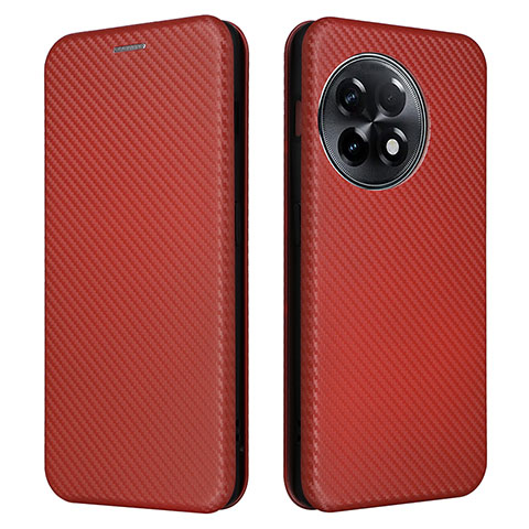 Coque Portefeuille Livre Cuir Etui Clapet L04Z pour OnePlus Ace 2 5G Marron