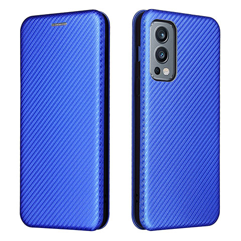 Coque Portefeuille Livre Cuir Etui Clapet L04Z pour OnePlus Nord 2 5G Bleu