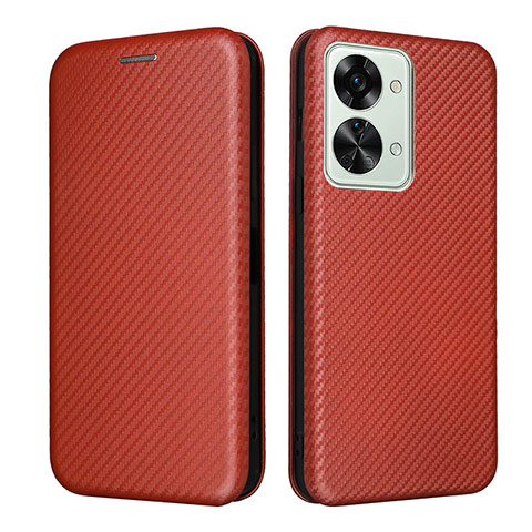 Coque Portefeuille Livre Cuir Etui Clapet L04Z pour OnePlus Nord 2T 5G Marron