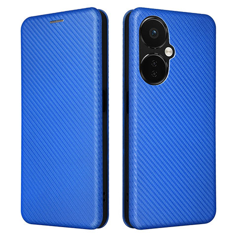 Coque Portefeuille Livre Cuir Etui Clapet L04Z pour OnePlus Nord CE 3 5G Bleu