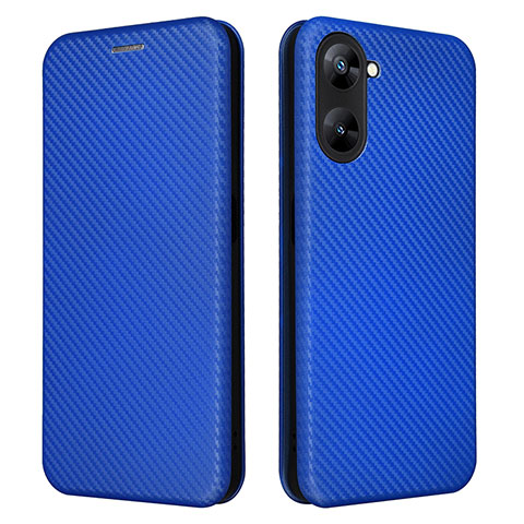 Coque Portefeuille Livre Cuir Etui Clapet L04Z pour Realme 10S 5G Bleu