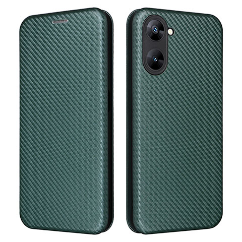 Coque Portefeuille Livre Cuir Etui Clapet L04Z pour Realme 10S 5G Vert