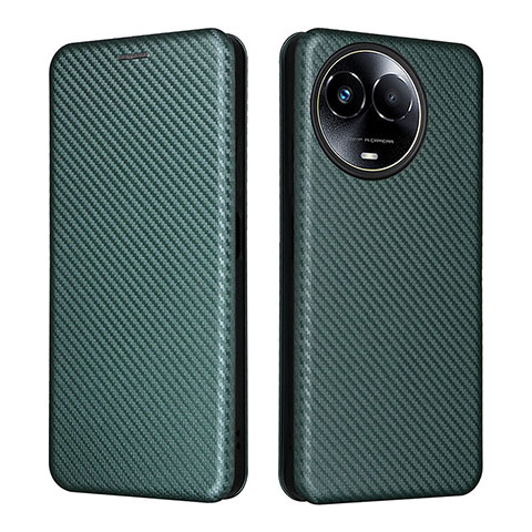 Coque Portefeuille Livre Cuir Etui Clapet L04Z pour Realme 11 5G Vert