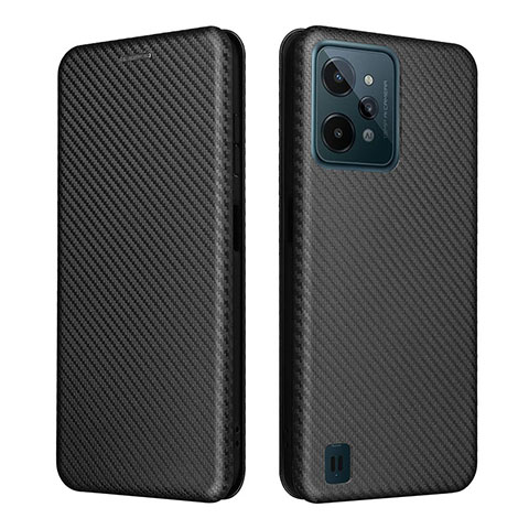 Coque Portefeuille Livre Cuir Etui Clapet L04Z pour Realme C31 Noir