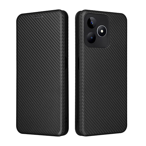 Coque Portefeuille Livre Cuir Etui Clapet L04Z pour Realme C53 India Noir