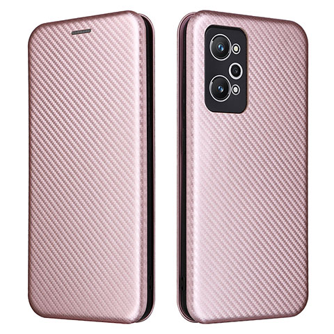 Coque Portefeuille Livre Cuir Etui Clapet L04Z pour Realme GT Neo 3T 5G Or Rose