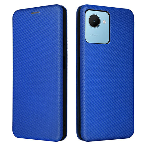 Coque Portefeuille Livre Cuir Etui Clapet L04Z pour Realme Narzo 50i Prime Bleu