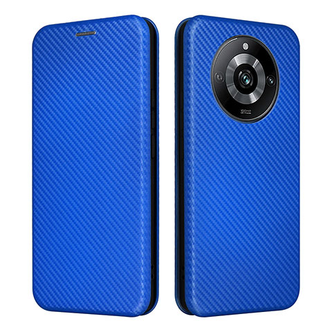 Coque Portefeuille Livre Cuir Etui Clapet L04Z pour Realme Narzo 60 Pro 5G Bleu