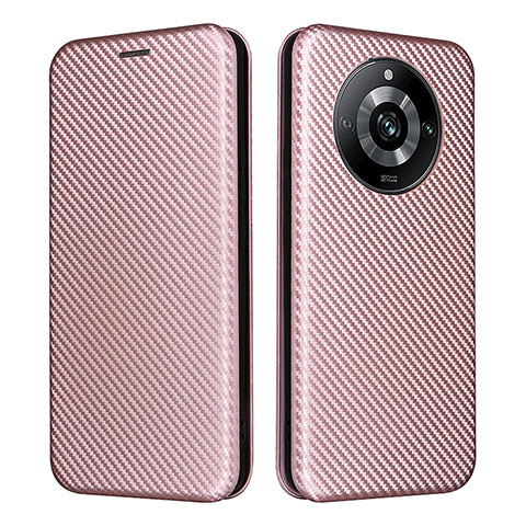 Coque Portefeuille Livre Cuir Etui Clapet L04Z pour Realme Narzo 60 Pro 5G Or Rose