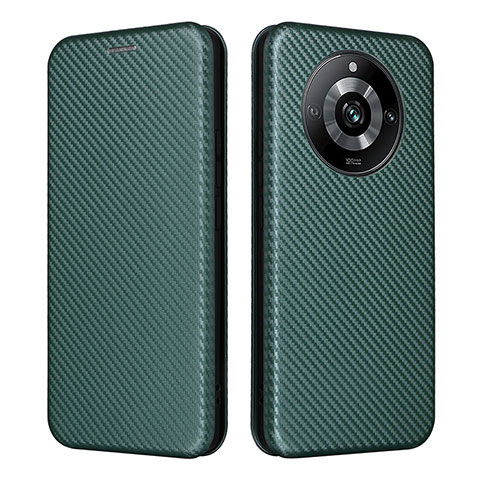 Coque Portefeuille Livre Cuir Etui Clapet L04Z pour Realme Narzo 60 Pro 5G Vert