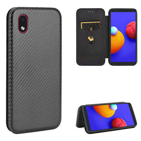 Coque Portefeuille Livre Cuir Etui Clapet L04Z pour Samsung Galaxy A01 Core Noir