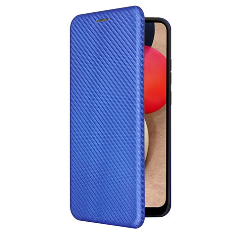 Coque Portefeuille Livre Cuir Etui Clapet L04Z pour Samsung Galaxy A03s Bleu