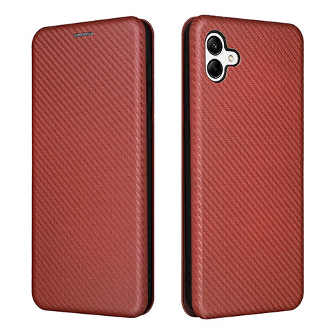 Coque Portefeuille Livre Cuir Etui Clapet L04Z pour Samsung Galaxy A04 4G Marron