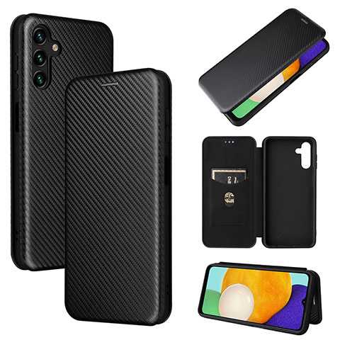 Coque Portefeuille Livre Cuir Etui Clapet L04Z pour Samsung Galaxy A04s Noir