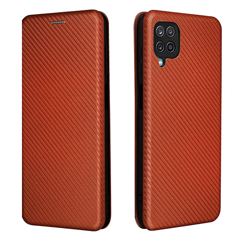 Coque Portefeuille Livre Cuir Etui Clapet L04Z pour Samsung Galaxy A12 5G Marron