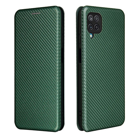 Coque Portefeuille Livre Cuir Etui Clapet L04Z pour Samsung Galaxy A12 5G Vert