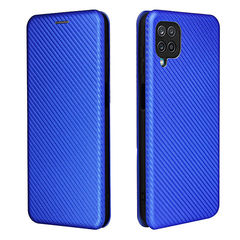 Coque Portefeuille Livre Cuir Etui Clapet L04Z pour Samsung Galaxy A12 Nacho Bleu