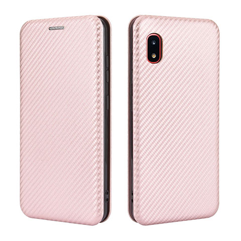 Coque Portefeuille Livre Cuir Etui Clapet L04Z pour Samsung Galaxy A20 SC-02M SCV46 Or Rose