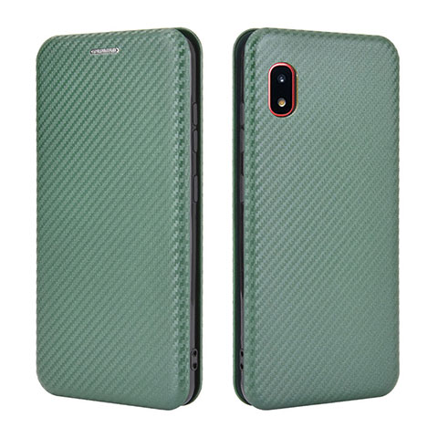 Coque Portefeuille Livre Cuir Etui Clapet L04Z pour Samsung Galaxy A20 SC-02M SCV46 Vert