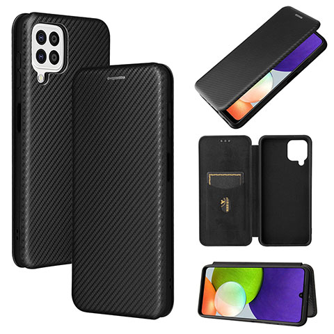 Coque Portefeuille Livre Cuir Etui Clapet L04Z pour Samsung Galaxy A22 4G Noir