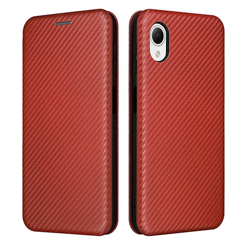 Coque Portefeuille Livre Cuir Etui Clapet L04Z pour Samsung Galaxy A23 5G SC-56C Marron