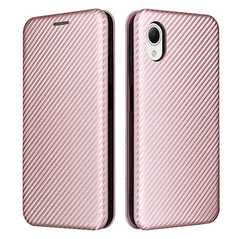 Coque Portefeuille Livre Cuir Etui Clapet L04Z pour Samsung Galaxy A23 5G SC-56C Or Rose