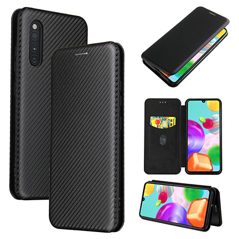 Coque Portefeuille Livre Cuir Etui Clapet L04Z pour Samsung Galaxy A41 SC-41A Noir