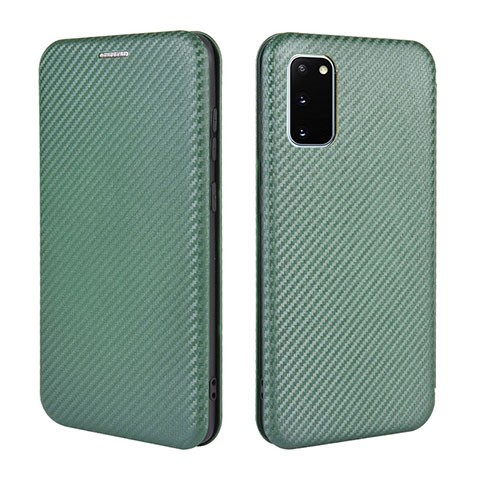 Coque Portefeuille Livre Cuir Etui Clapet L04Z pour Samsung Galaxy S20 FE (2022) 5G Vert