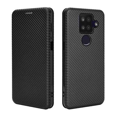 Coque Portefeuille Livre Cuir Etui Clapet L04Z pour Sharp Aquos Sense4 Plus Noir