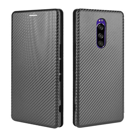 Coque Portefeuille Livre Cuir Etui Clapet L04Z pour Sony Xperia 1 Noir