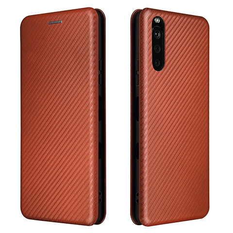 Coque Portefeuille Livre Cuir Etui Clapet L04Z pour Sony Xperia 10 III Marron