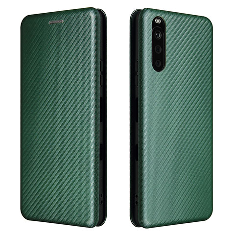 Coque Portefeuille Livre Cuir Etui Clapet L04Z pour Sony Xperia 10 III Vert