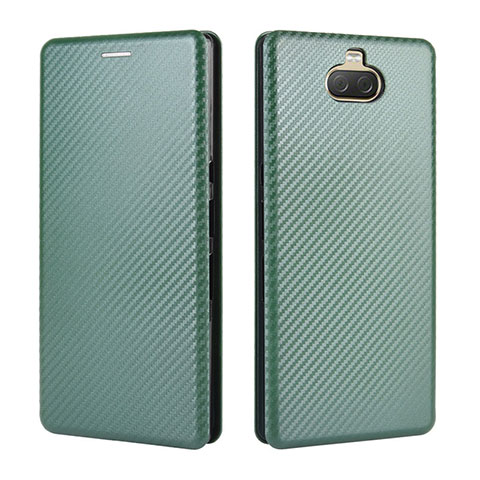 Coque Portefeuille Livre Cuir Etui Clapet L04Z pour Sony Xperia 10 Plus Vert