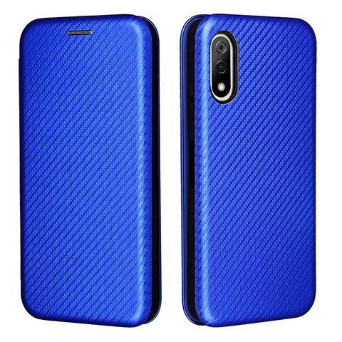 Coque Portefeuille Livre Cuir Etui Clapet L04Z pour Sony Xperia Ace II SO-41B Bleu