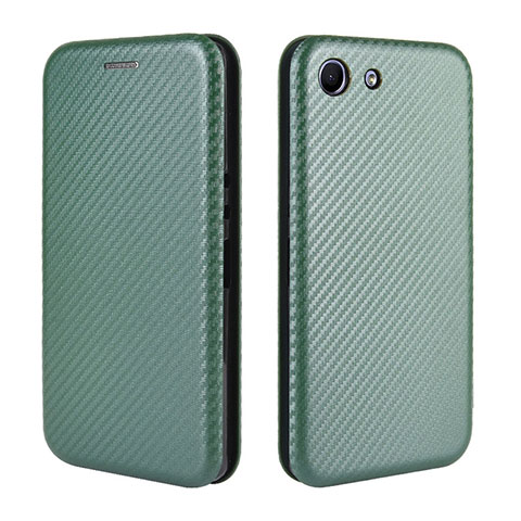 Coque Portefeuille Livre Cuir Etui Clapet L04Z pour Sony Xperia Ace Vert