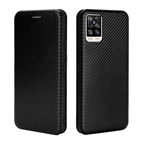 Coque Portefeuille Livre Cuir Etui Clapet L04Z pour Vivo V20 Noir