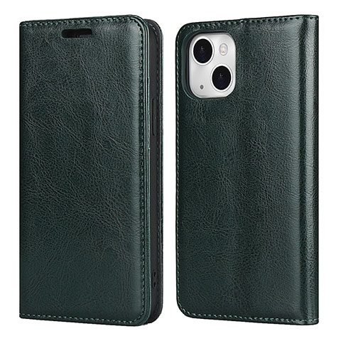 Coque Portefeuille Livre Cuir Etui Clapet L05 pour Apple iPhone 14 Vert