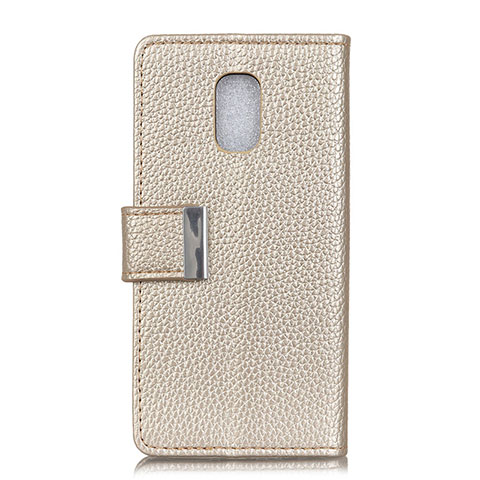 Coque Portefeuille Livre Cuir Etui Clapet L05 pour Asus ZenFone V Live Or