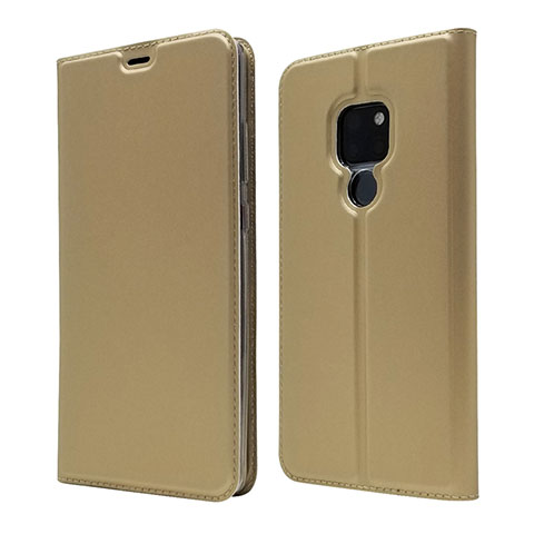 Coque Portefeuille Livre Cuir Etui Clapet L05 pour Huawei Mate 20 Or