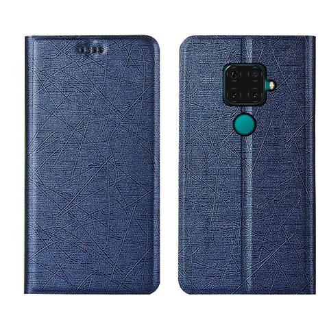 Coque Portefeuille Livre Cuir Etui Clapet L05 pour Huawei Mate 30 Lite Bleu