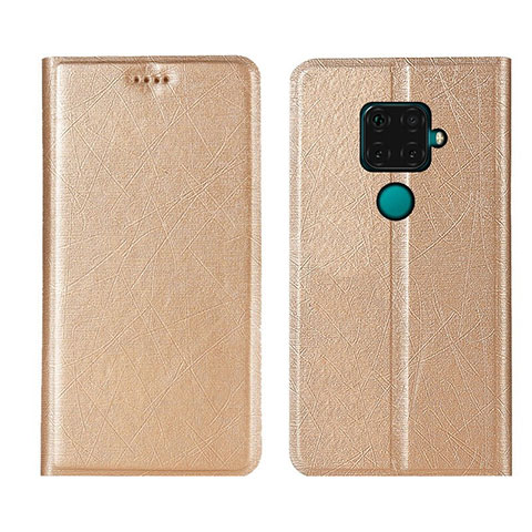 Coque Portefeuille Livre Cuir Etui Clapet L05 pour Huawei Mate 30 Lite Or