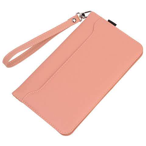 Coque Portefeuille Livre Cuir Etui Clapet L05 pour Huawei MatePad 5G 10.4 Rose